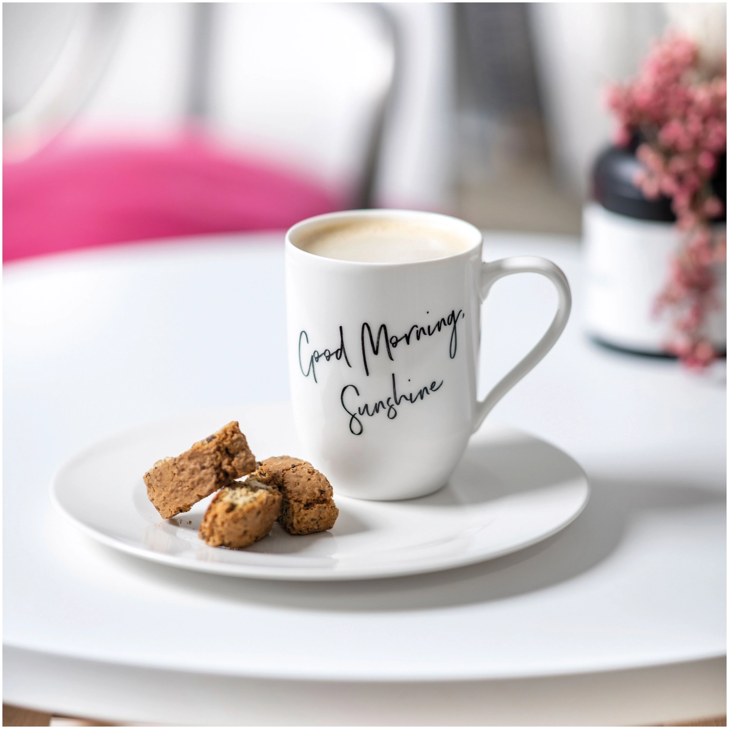 Statement Becher mit Henkel Good Morning Sunshine