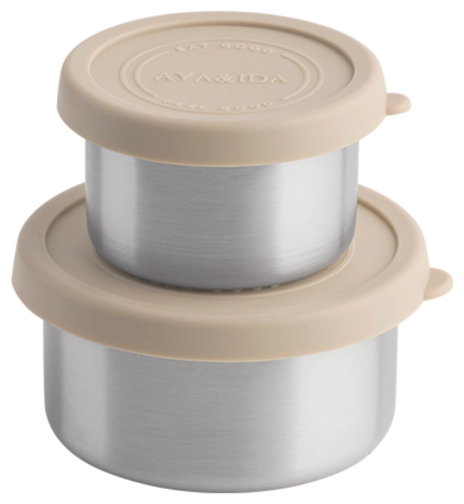 2er Set Snack Container 100ml + 200ml Cream Beige