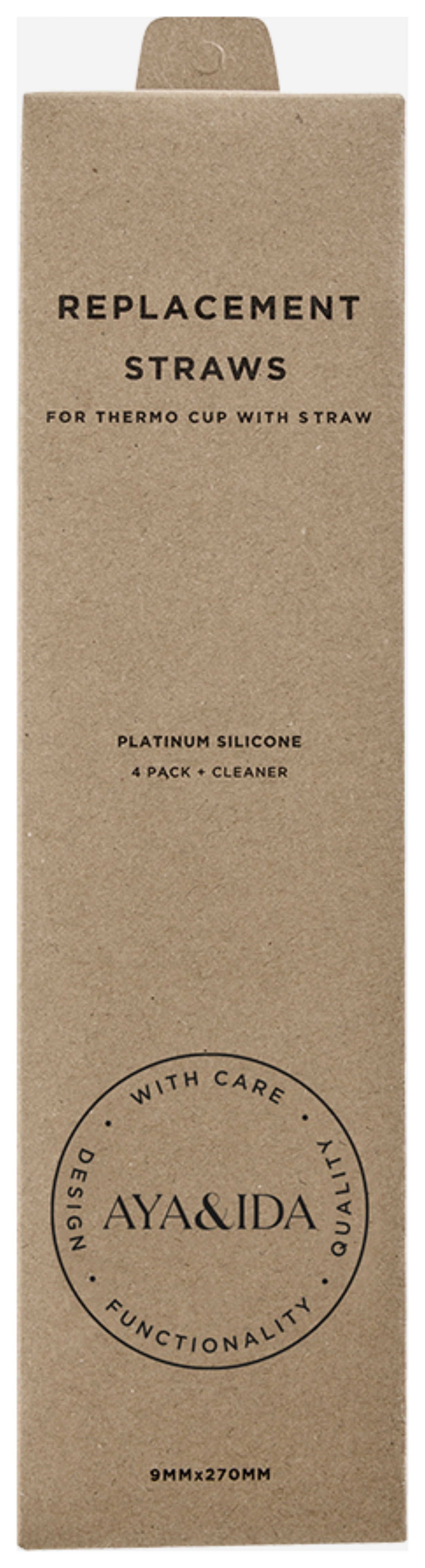 4er Set Thermobecher Strohhalme mit Bürste