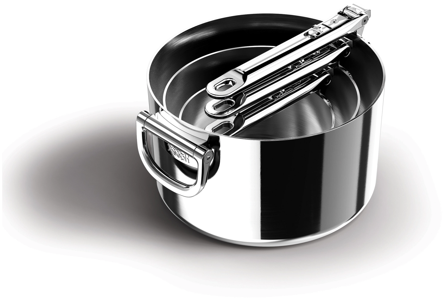 3er Set Space Steel Stielkasserolle