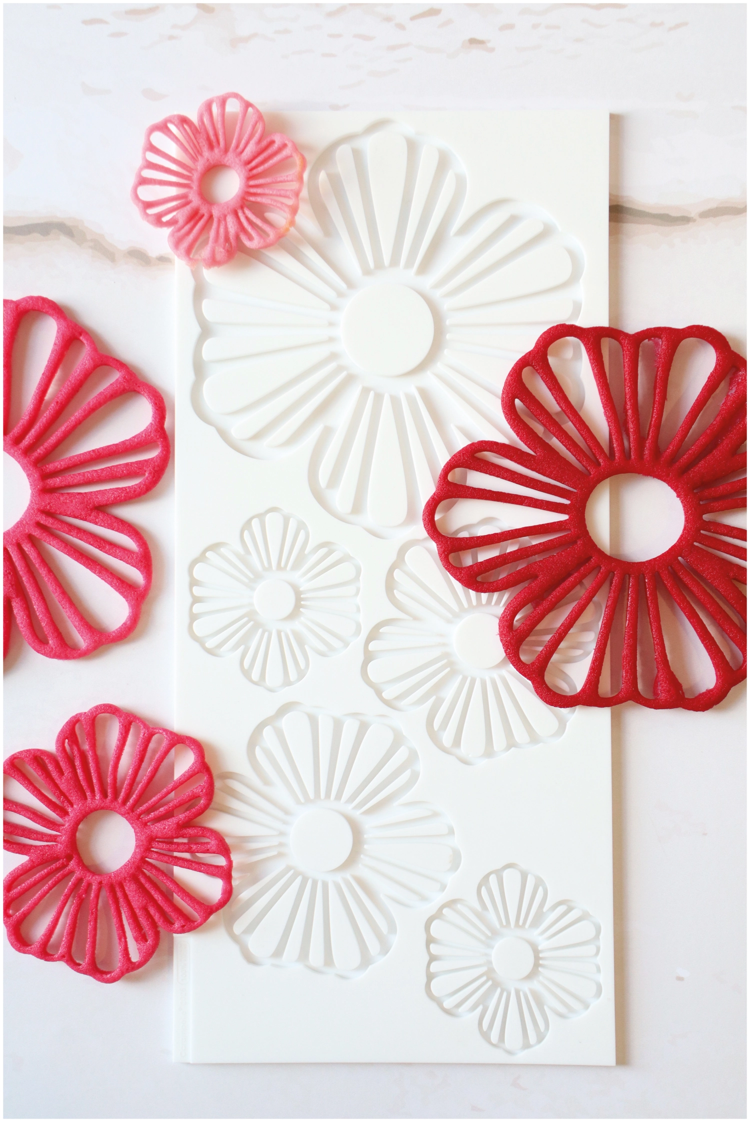 Tapis silicone décors fleurs