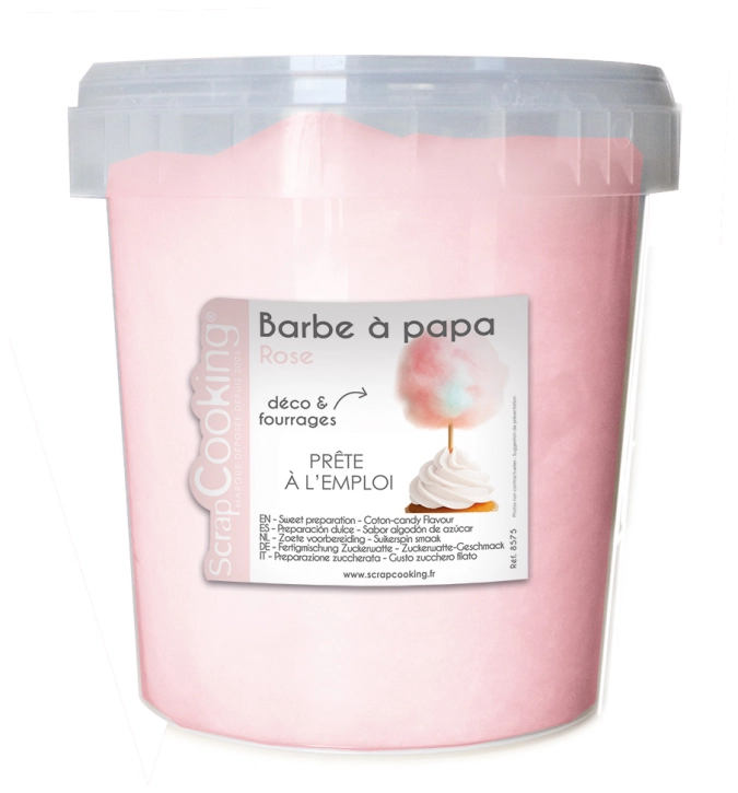 Pot barbe à papa Rose