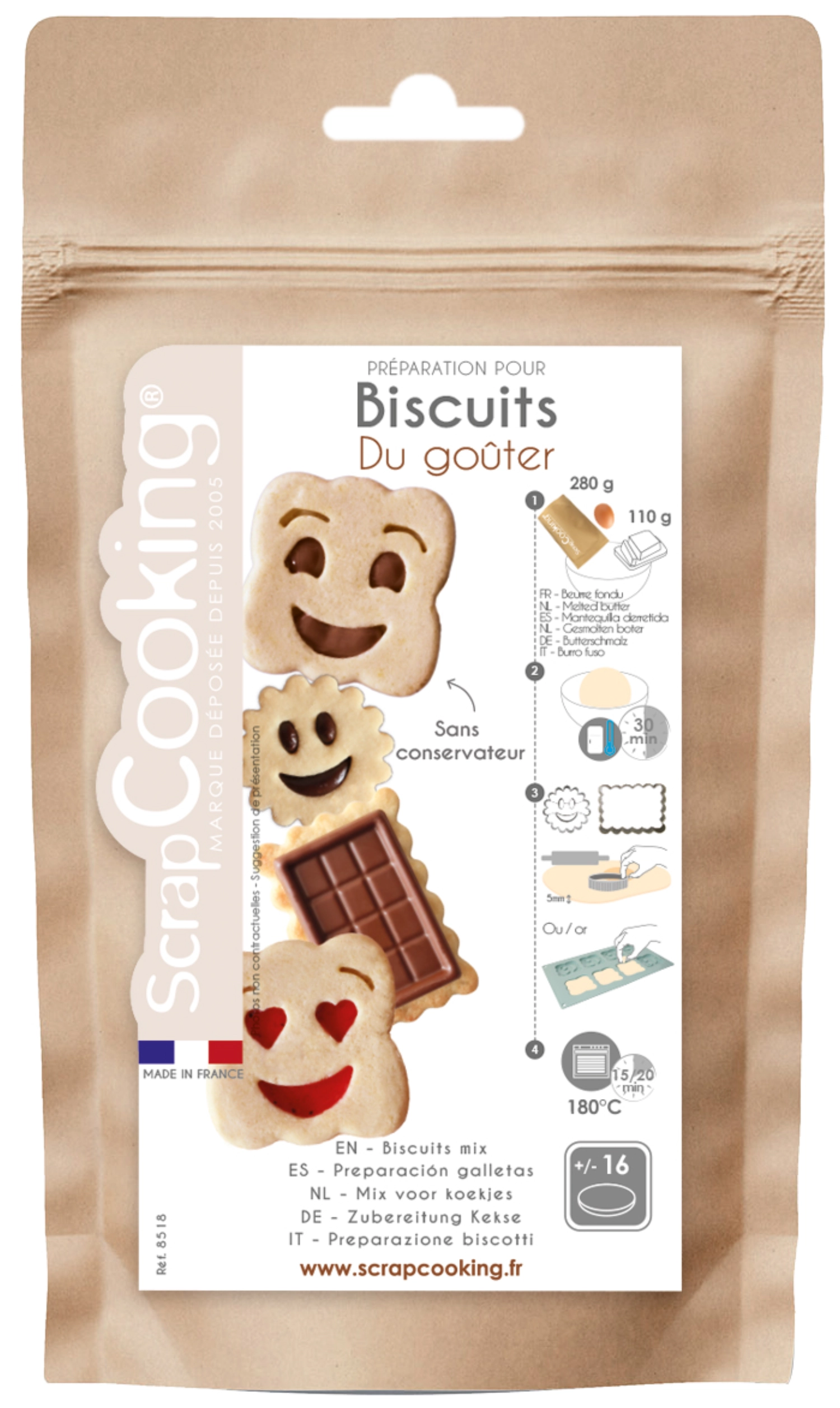 Préparation pour biscuits du goûter