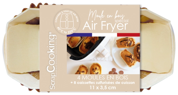 4 mini- caissettes cake bois + 8 caissettes sulfurisées