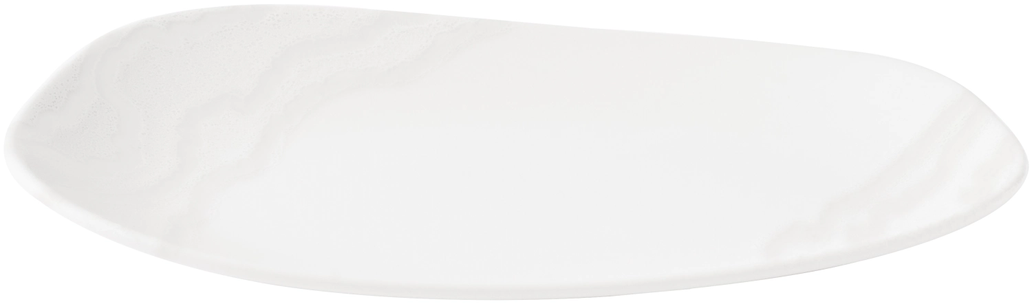 Plat oblong Tide White Opal Organic