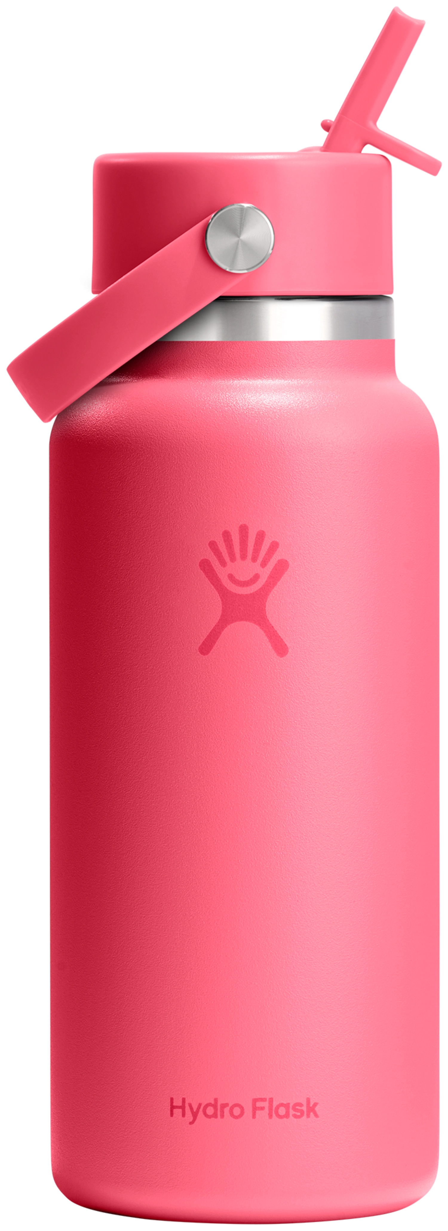 Trinkflasche Wide Flex Deckel mit Strohhalm