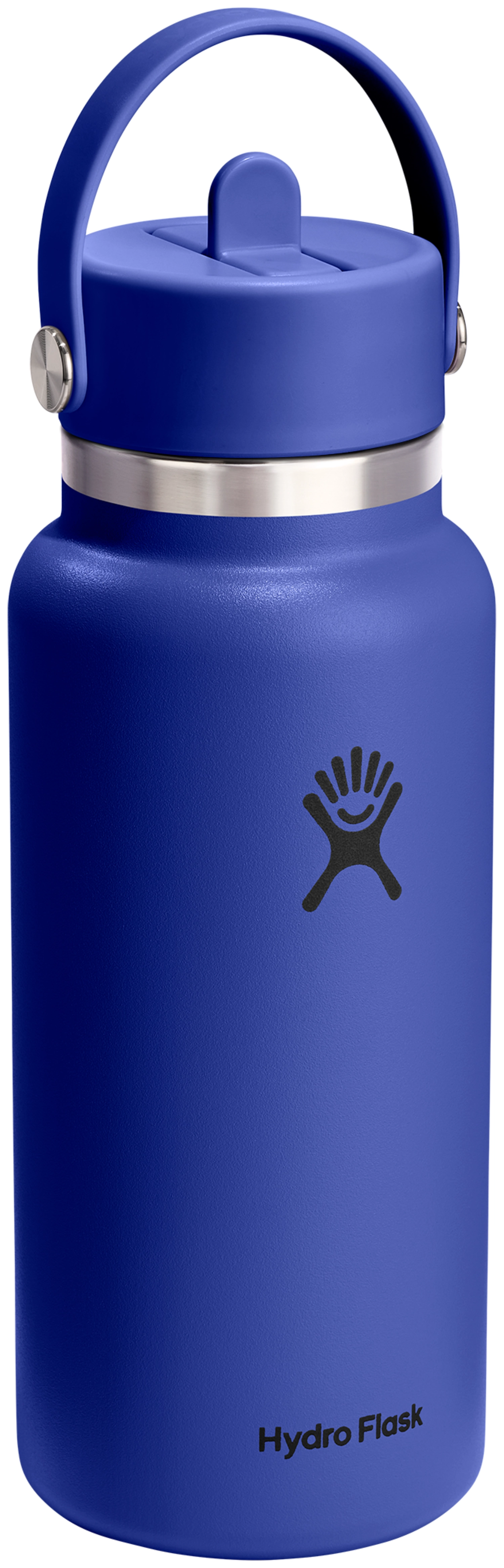 Trinkflasche Wide Flex Deckel mit Strohhalm