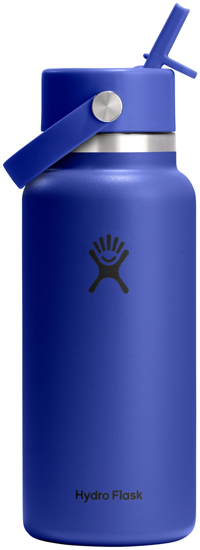 Trinkflasche Wide Flex Deckel mit Strohhalm