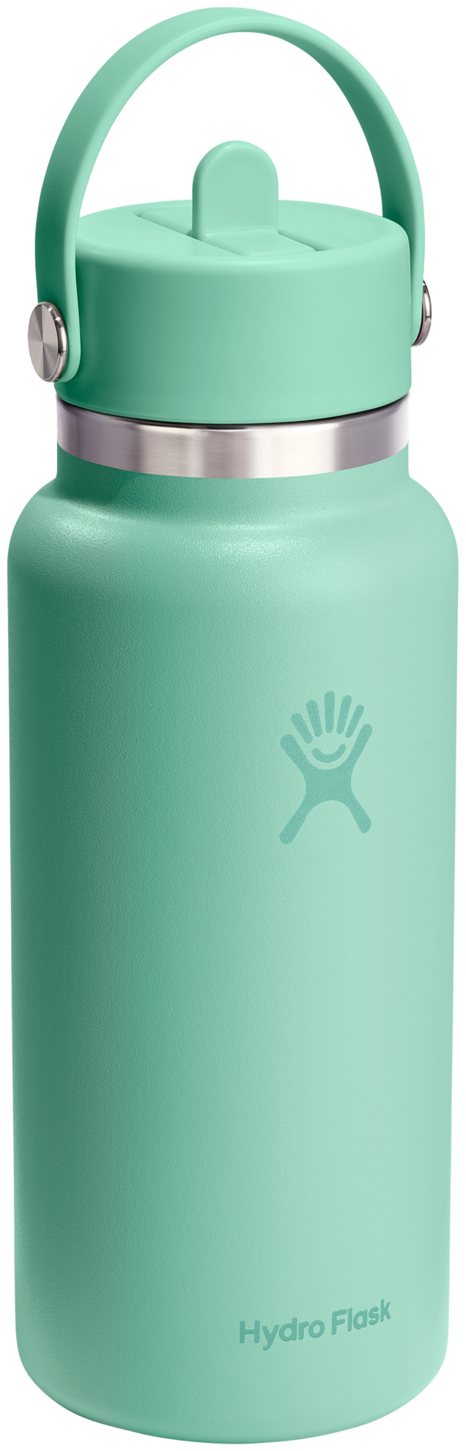 Trinkflasche Wide Flex Deckel mit Strohhalm