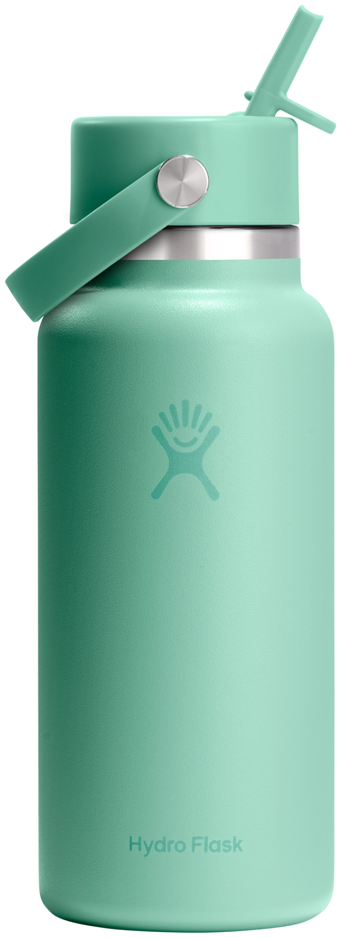 Trinkflasche Wide Flex Deckel mit Strohhalm