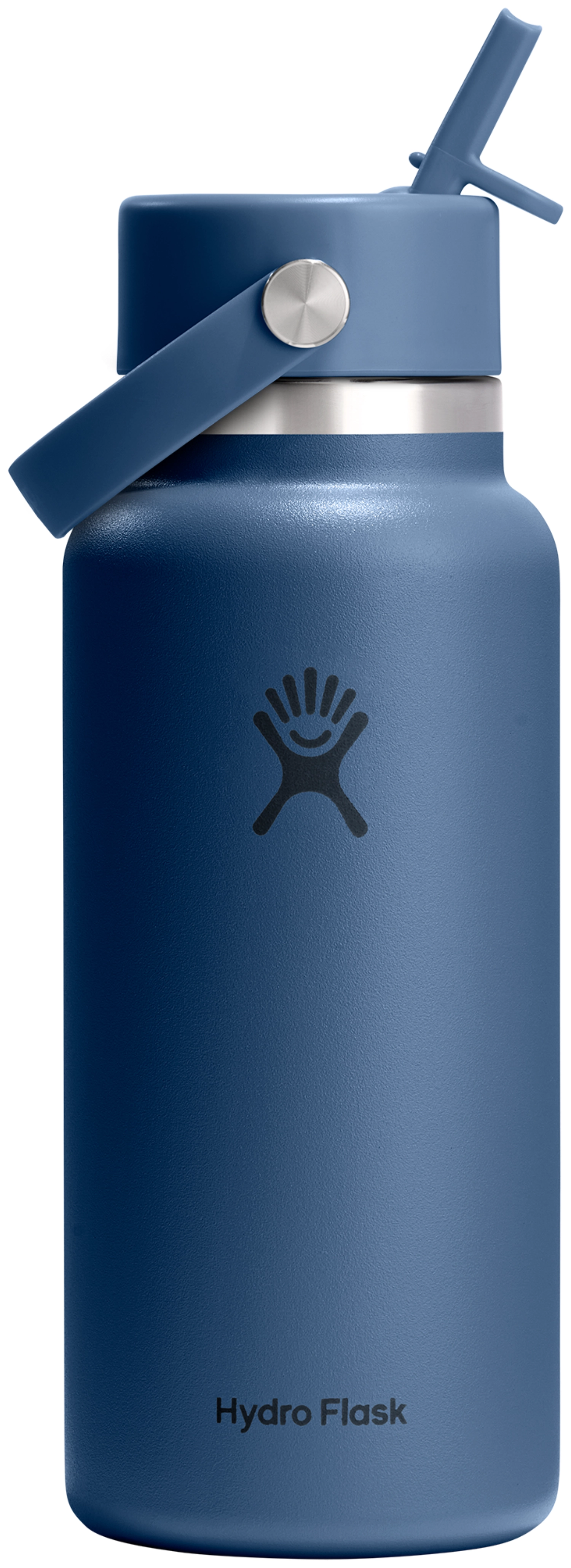 Trinkflasche Wide Flex Deckel mit Strohhalm
