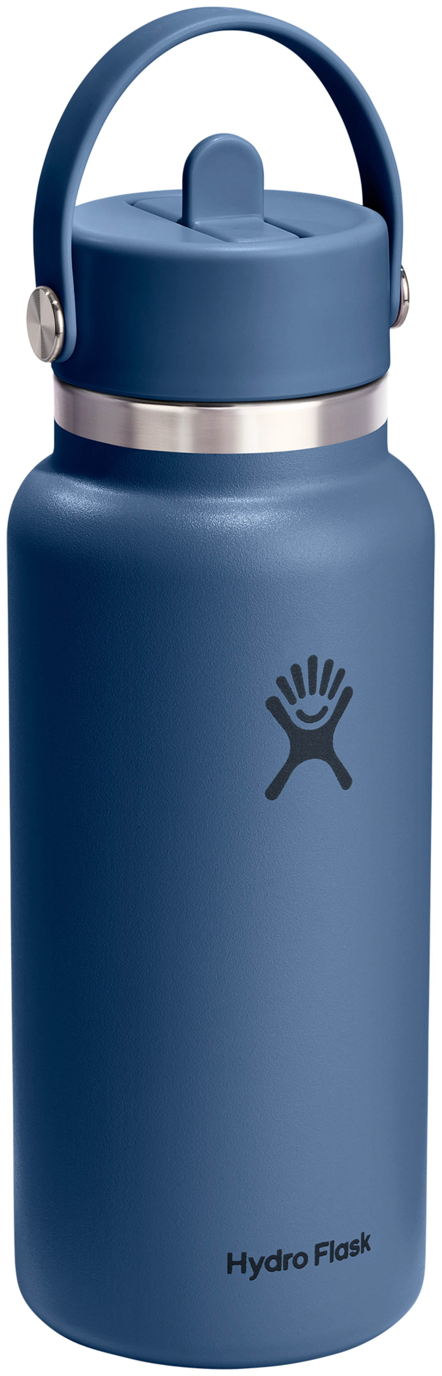 Trinkflasche Wide Flex Deckel mit Strohhalm