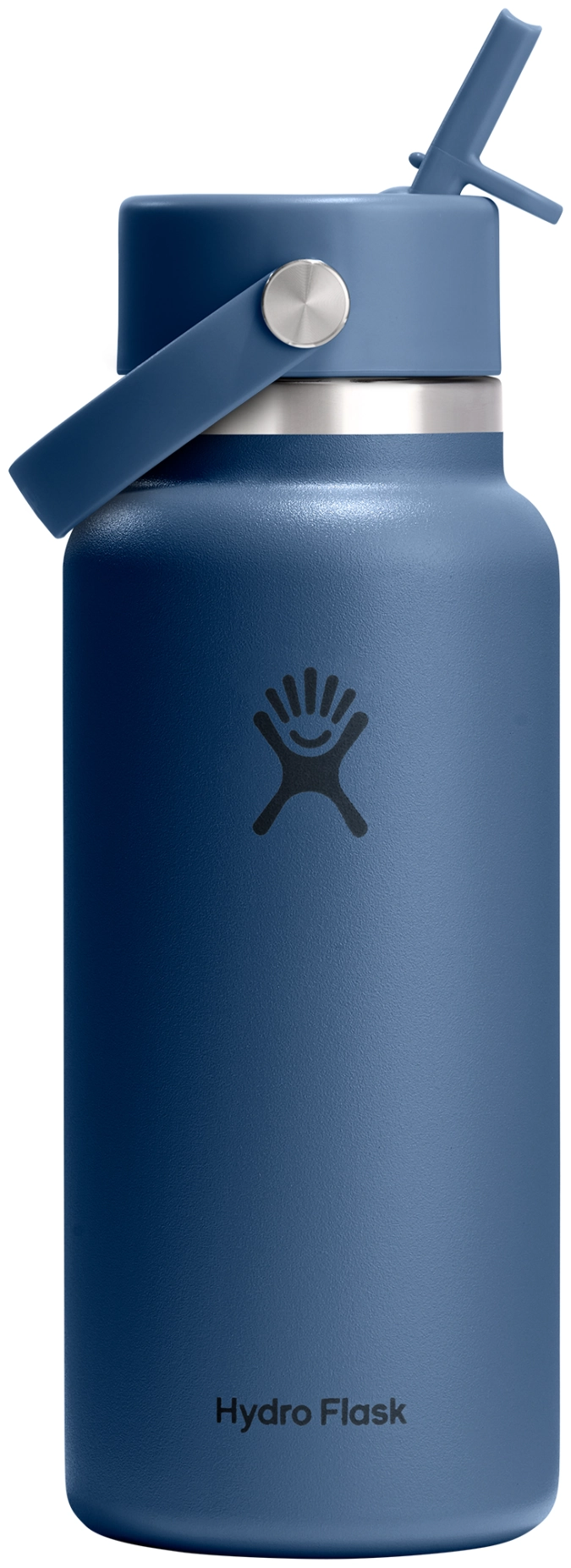Trinkflasche Wide Flex Deckel mit Strohhalm