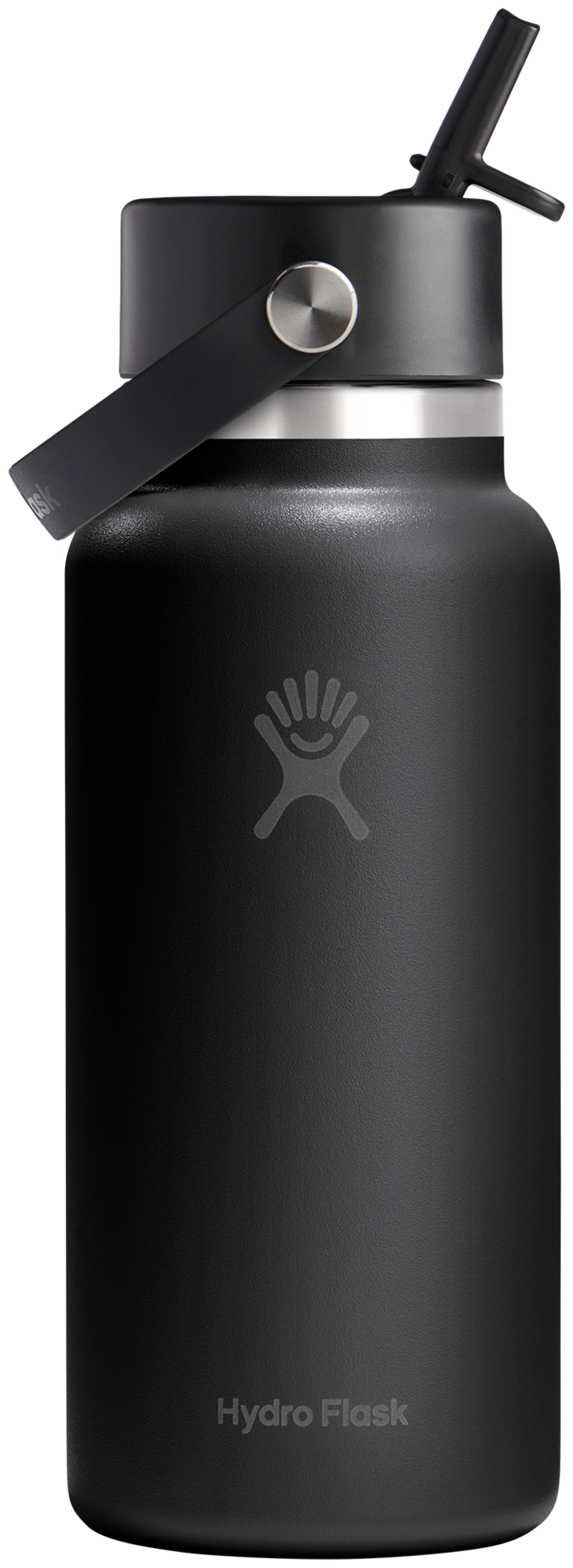 Trinkflasche Wide Flex Deckel mit Strohhalm