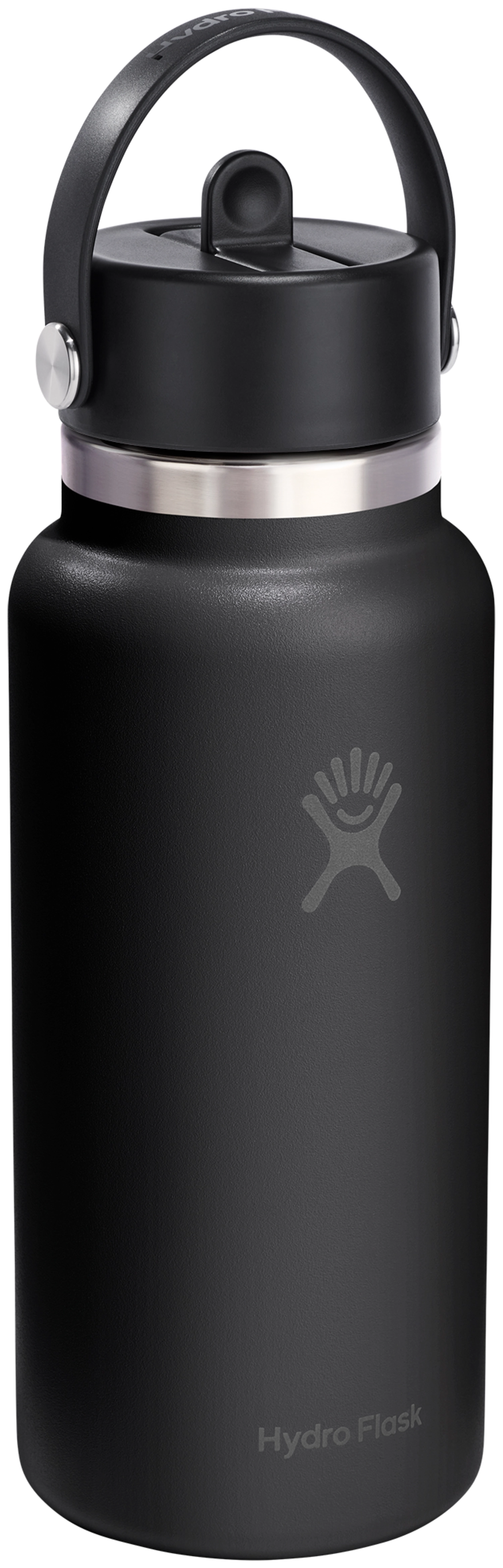 Trinkflasche Wide Flex Deckel mit Strohhalm