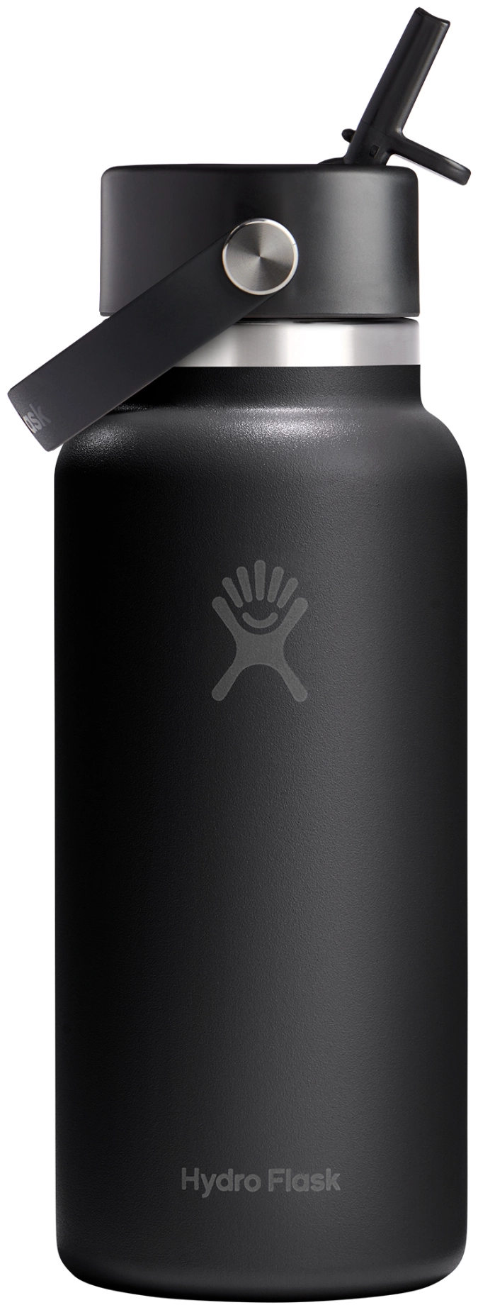 Trinkflasche Wide Flex Deckel mit Strohhalm
