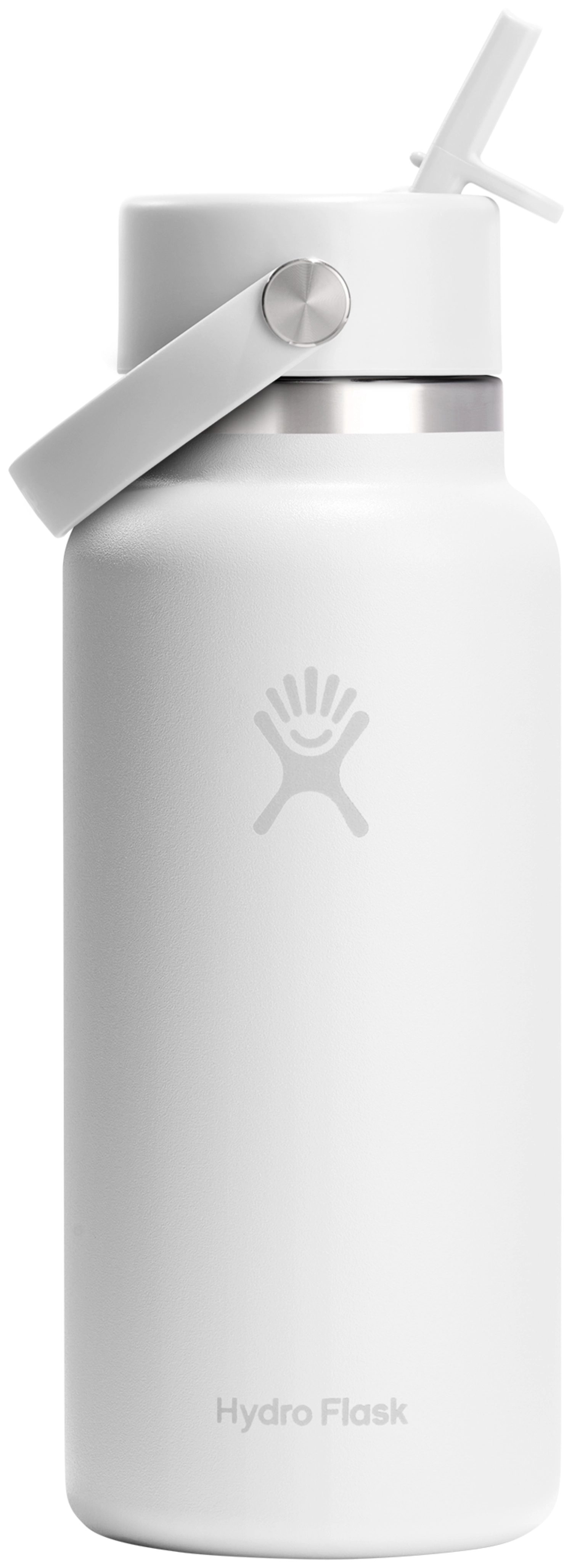 Trinkflasche Wide Flex Deckel mit Strohhalm