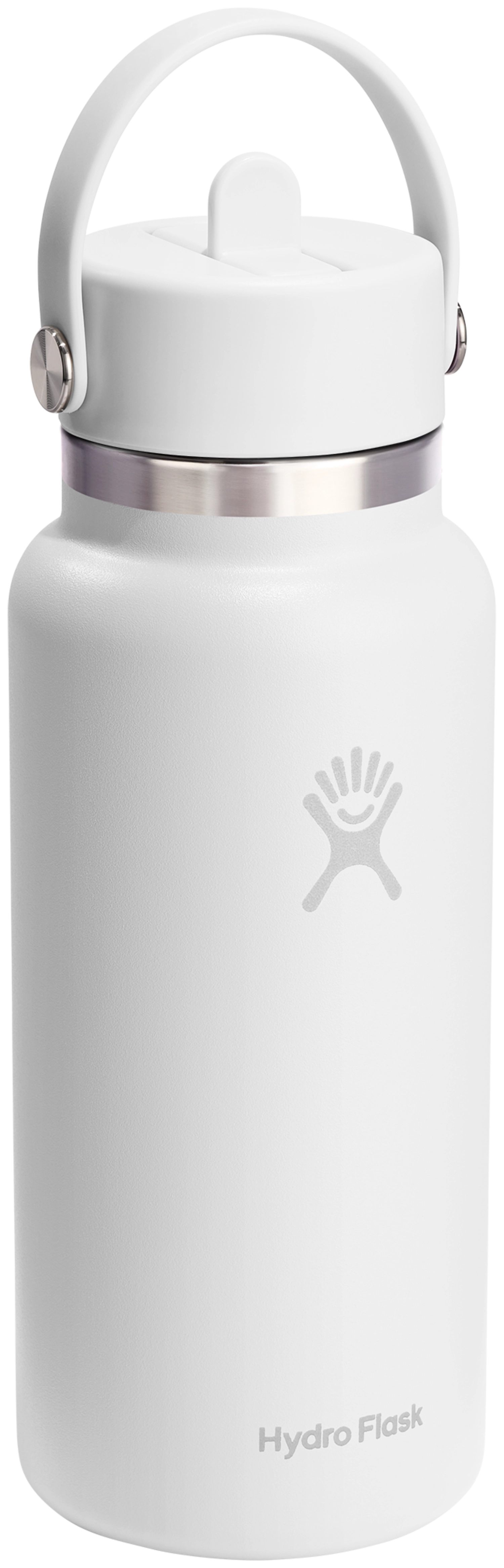 Trinkflasche Wide Flex Deckel mit Strohhalm
