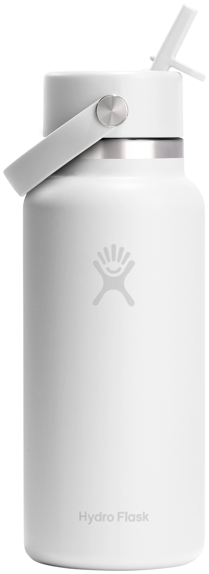 Trinkflasche Wide Flex Deckel mit Strohhalm