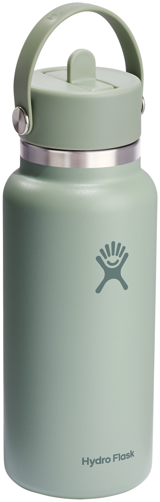 Trinkflasche Wide Flex Deckel mit Strohhalm