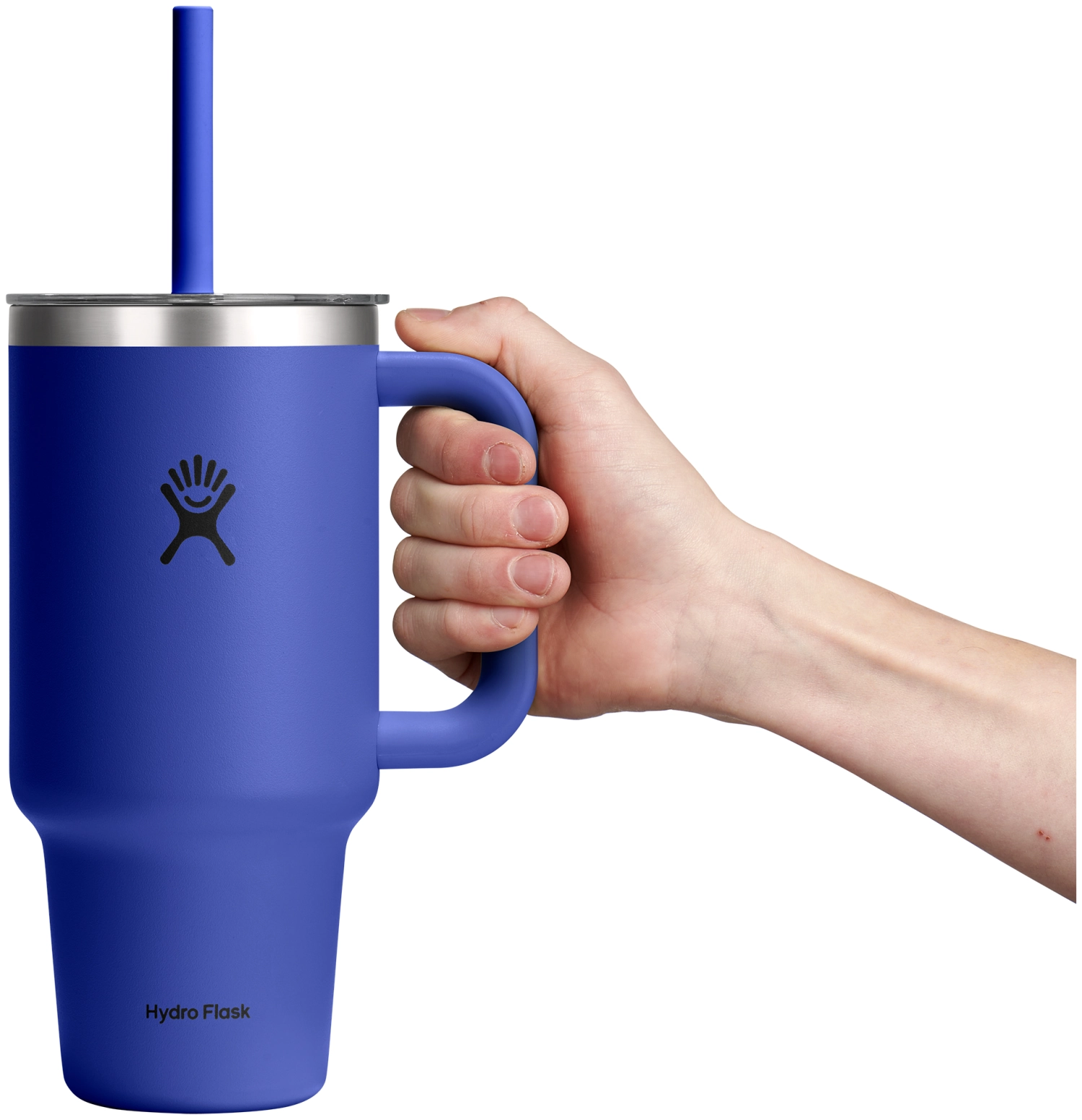Reisebecher mit Trinkhalm