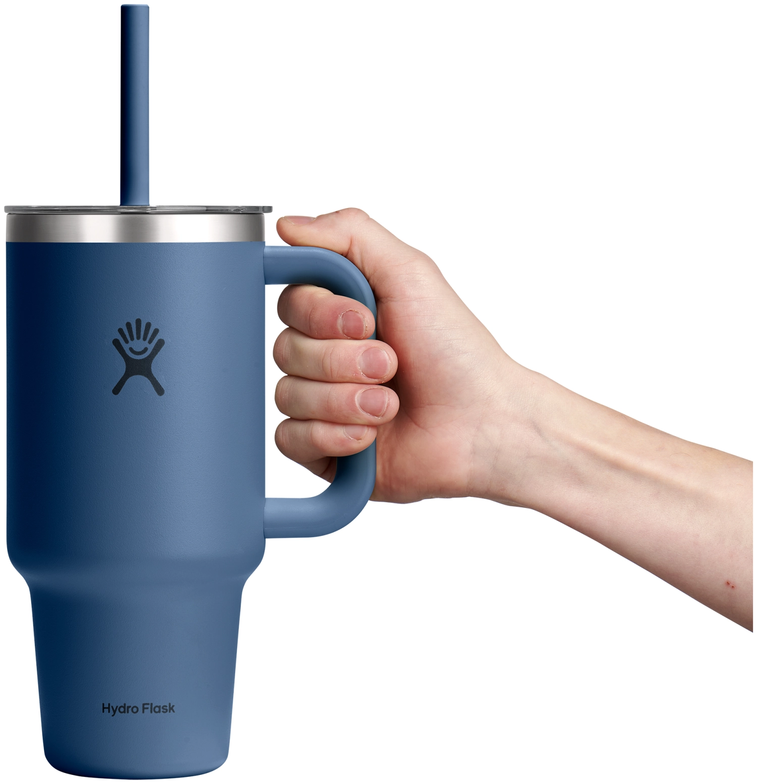 Reisebecher mit Trinkhalm