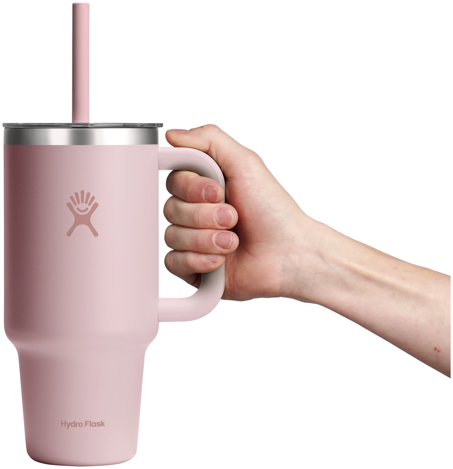 Reisebecher mit Trinkhalm