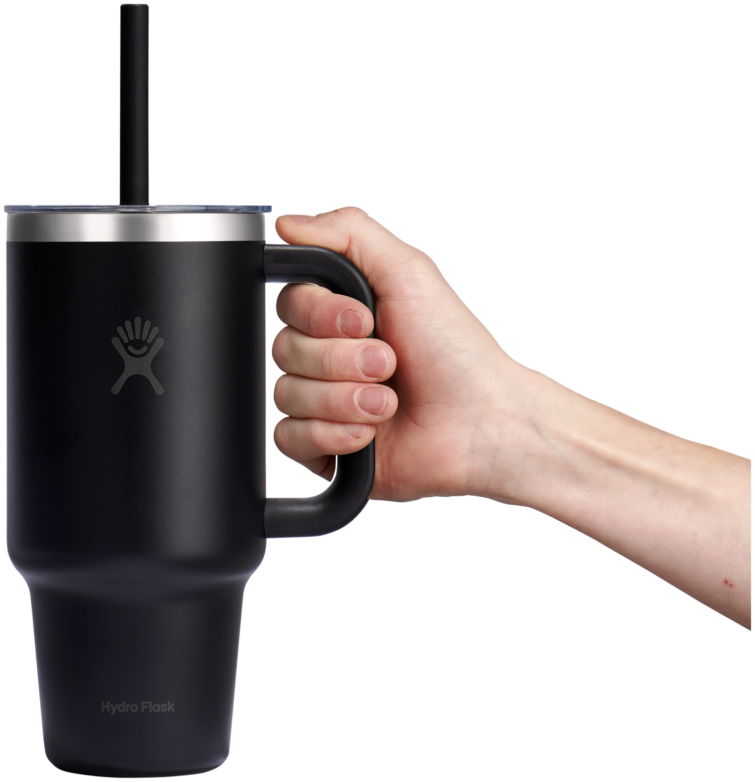 Reisebecher mit Trinkhalm