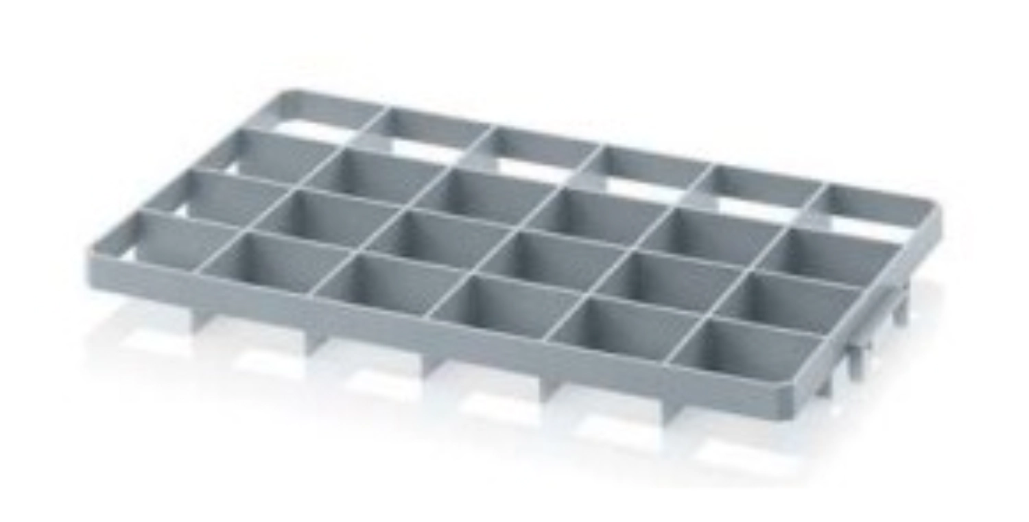 Insert pour conteneur Euro 60x40 cm gris supérieure