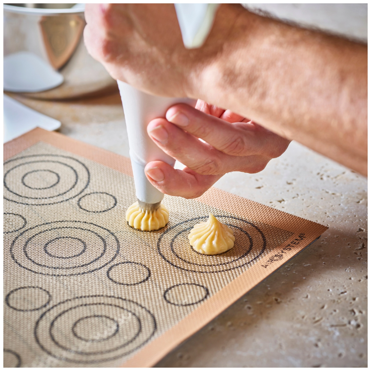 Airmat tapis de cuisson perforé double face avec marquages