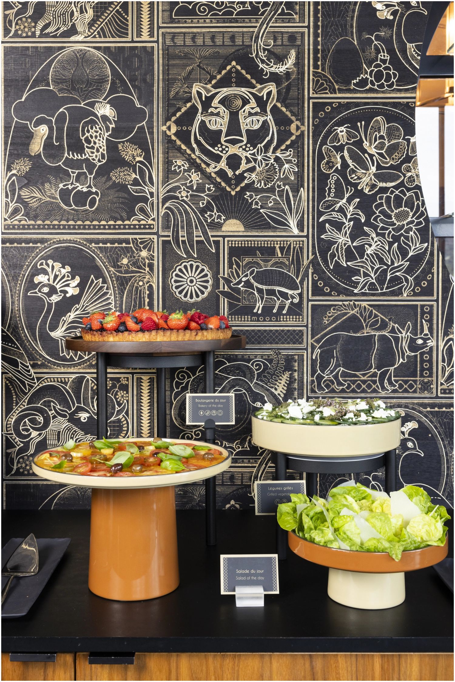 En Scene Tablett rund mit Rand