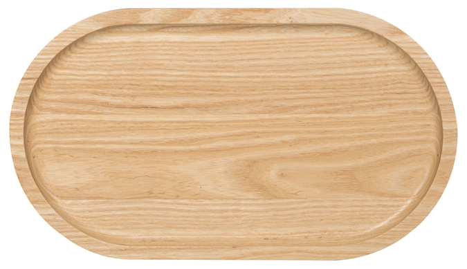 Ovale Holzplatte L
