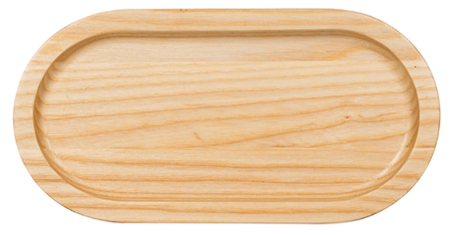 Ovale Holzplatte S