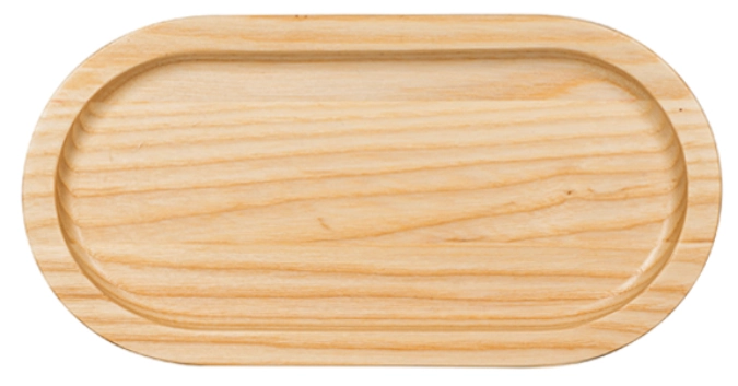 Ovale Holzplatte S