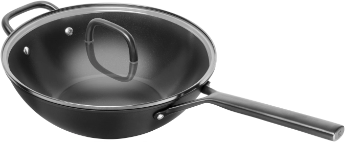 Wok Milano avec couvercle en verre