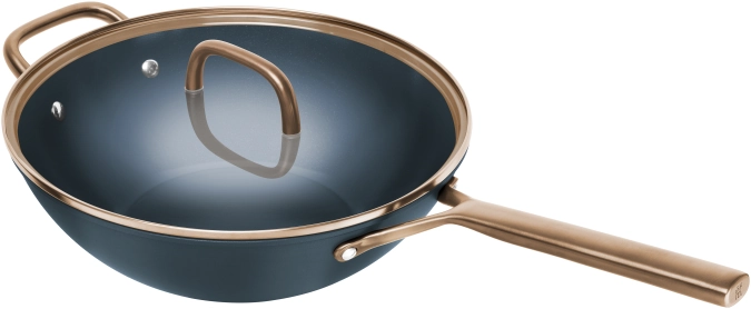 Wok Milano avec couvercle en verre