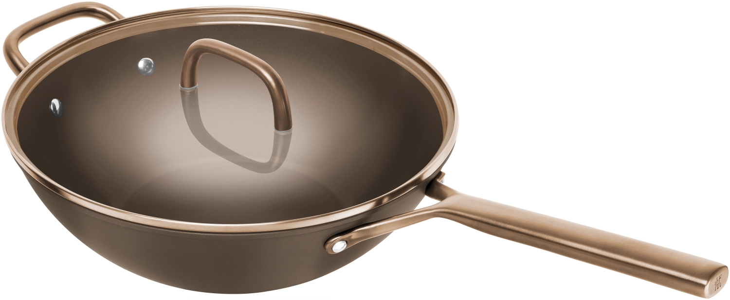 Wok Milano avec couvercle en verre