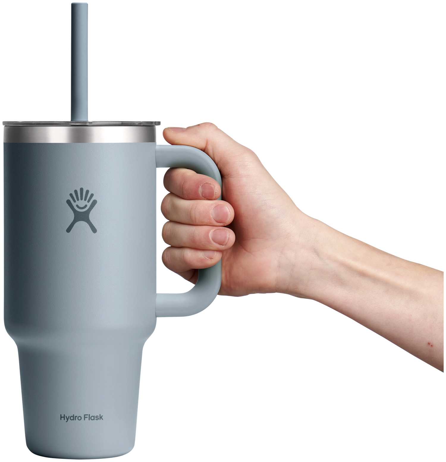 Reisebecher mit Trinkhalm