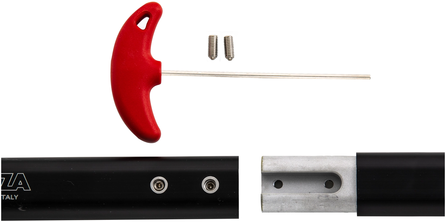 Pelle à pizza rectangulaire en aluminium perforée démontable