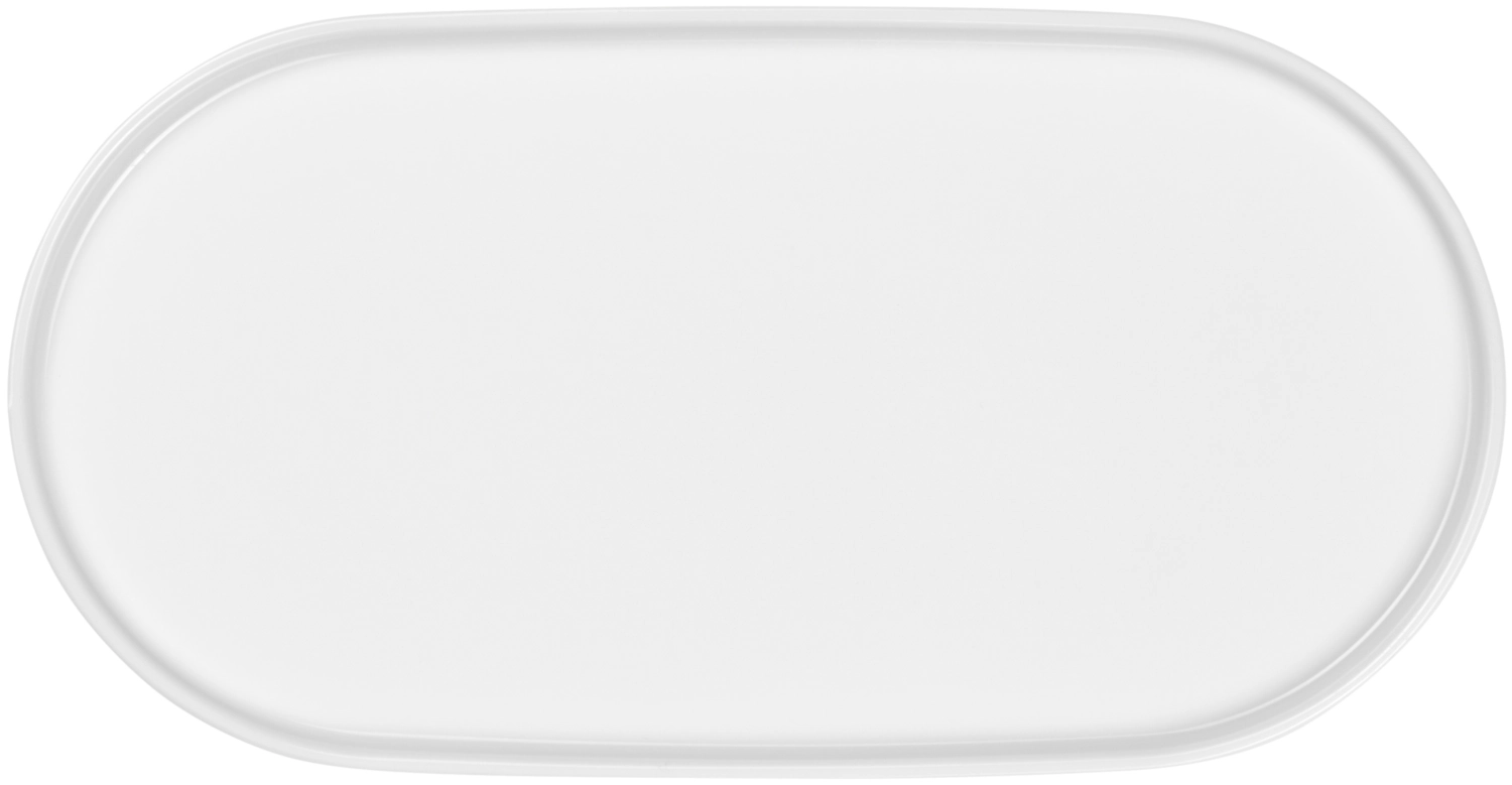 Opal Ovaler Teller, weiss