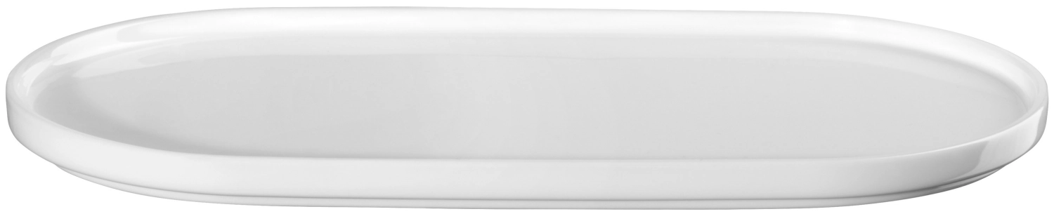 Opal Ovaler Teller, weiss