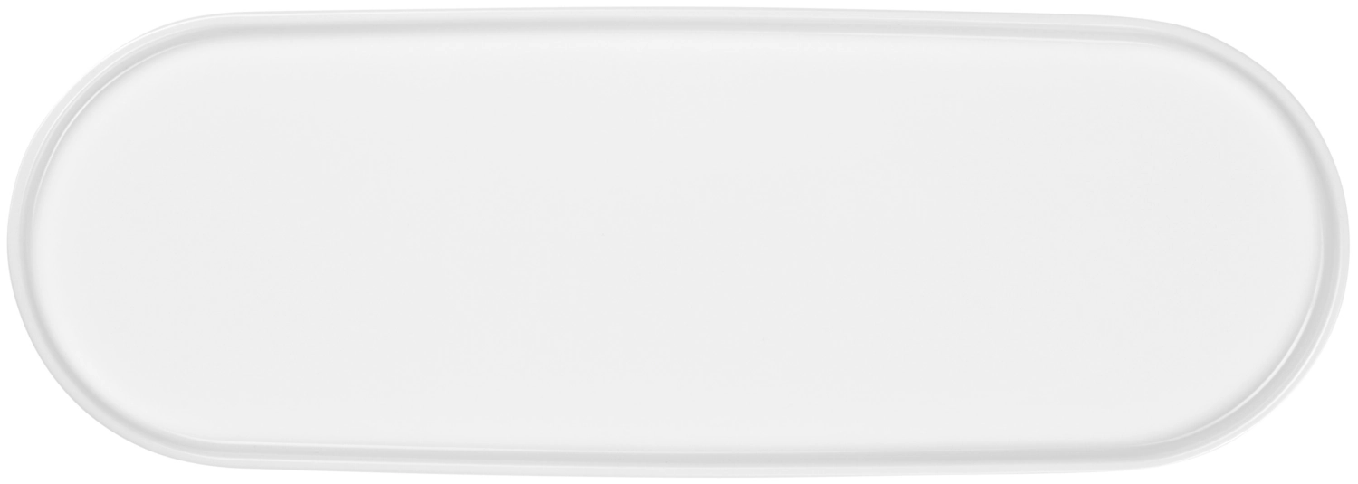 Opal Ovaler Teller, weiss