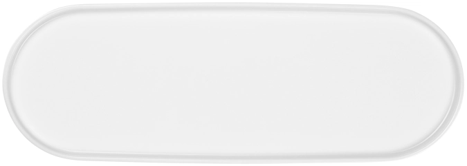 Opal Ovaler Teller, weiss