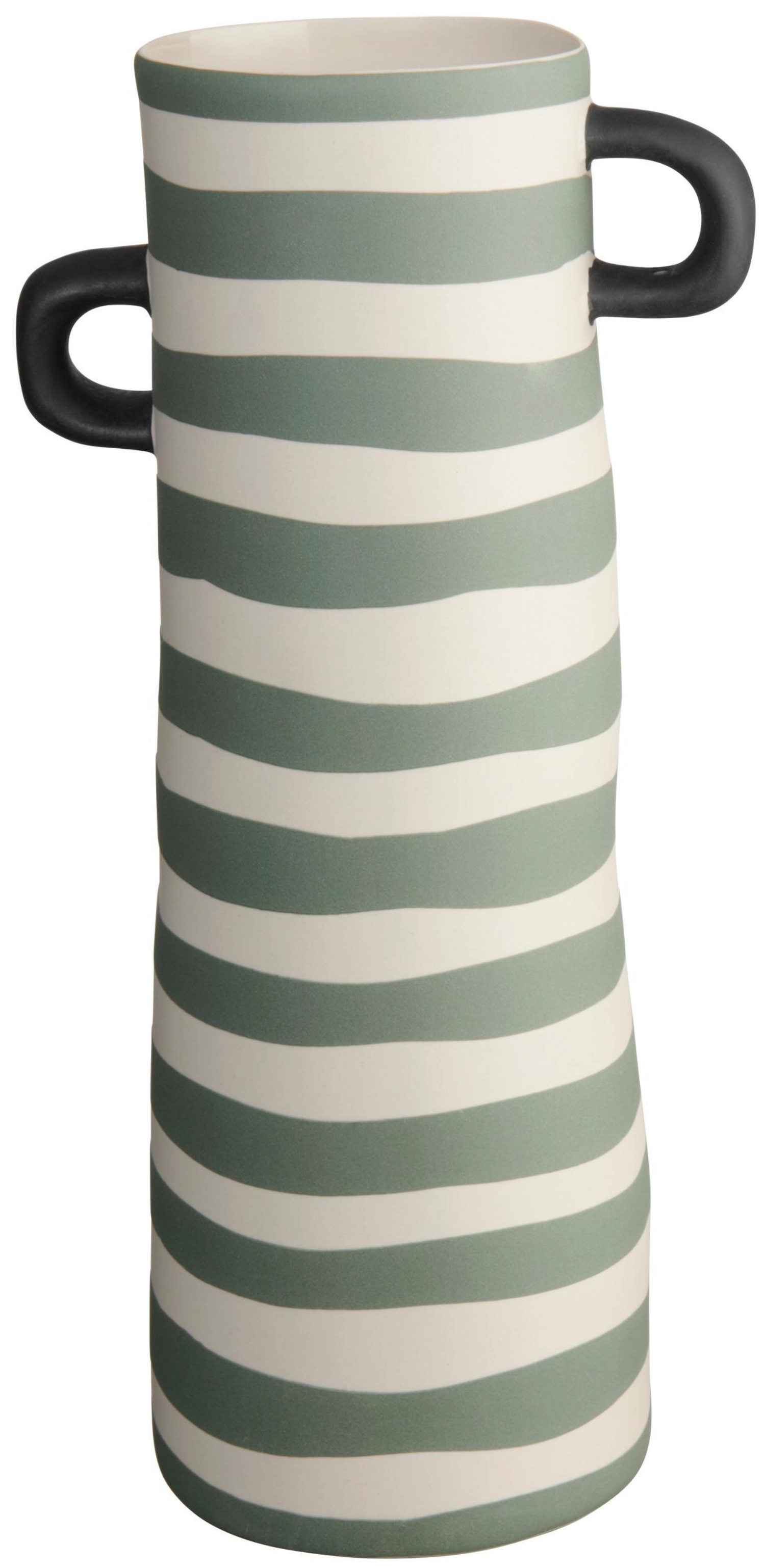 Rayu Vase, grün gestreift