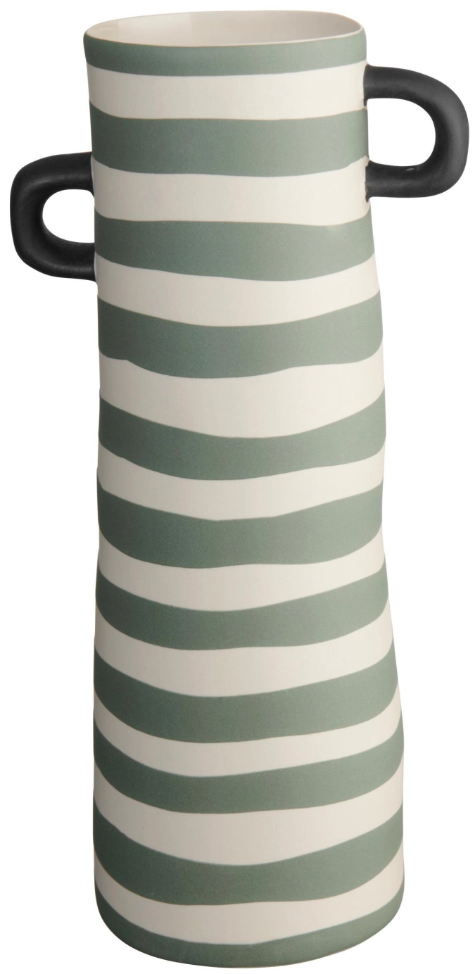 Rayu Vase, grün gestreift
