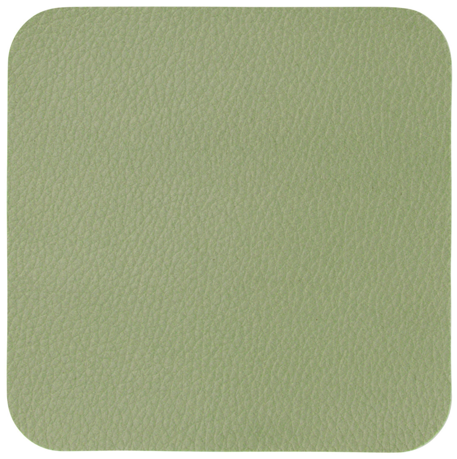 4er Set Leather Untersetzer, sage