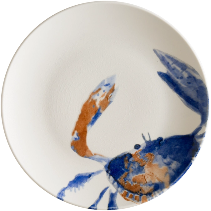 Assiette plate Aquelis Crab Gourmet