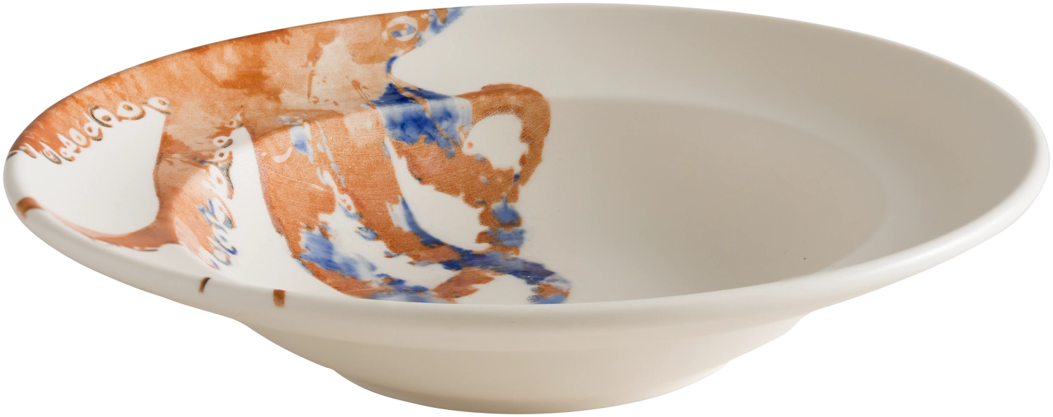 Assiette creuse Aquelis Octopus Gourmet