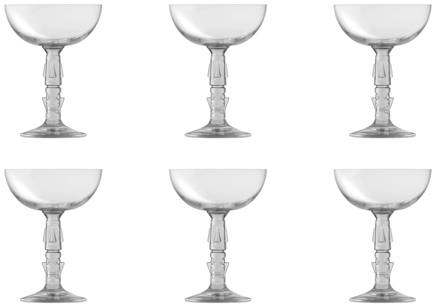 6er Set Tiki Becher Coupe