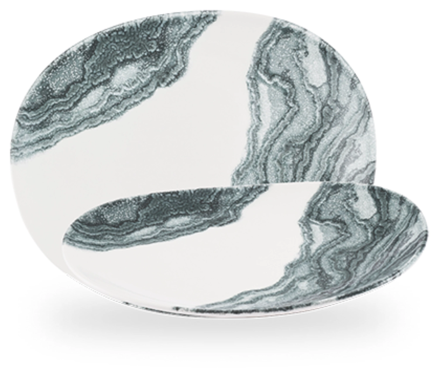 Assiette Tide Black Organic Opal